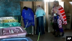 Ballot boxes in Kajiado West, some 60 kilometers (37 miles) from Nairobi.