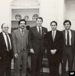 James Zogby (far right) with President Ronald Reagan