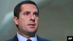 House Intelligence Committee Chairman Rep. Devin Nunes, R-Calif., speaks on Capitol Hill in Washington, Oct. 24, 2017. 