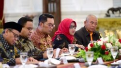 Beberapa kepala daerah yang dipanggil Presiden Jokowi untuk membahas dan mengkoordinir upaya penanganan banjir. (Courtesy: Setpres RI)