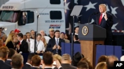 President Donald Trump speaks about tax reform during an event at the Harrisburg International Airport, Oct. 11, 2017, in Middletown, Pennsylvania.