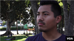 Pedro Trujillo worries that young people now shielded from deportation by President Barack Obama's DACA program will be at risk under President Donald Trump. (E. Lee/VOA News)