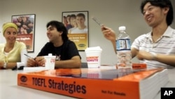 A TOEFL prep class in Boston.