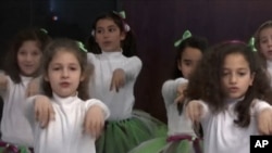 Students from the Princess Alia School for Girls in Amman, Jordan perform a song about gender equality.