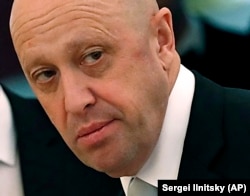 RUSSIA--Russian businessman Yevgeny Prigozhin prior to a meeting with Russian President Vladimir Putin and Chinese President Xi Jinping in the Kremlin, July 4, 2017.