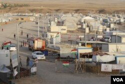 The Kurdistan Region of Iraq has 52 camps for refugees and displaced families, many depending on international aid on Sept. 28, 2017, taken in Hassan Sham, Kurdistan Region, Iraq. (H.Murdock/VOA)