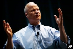 U.S. Rep. Mike Coffman, R-Colorado, talks during a town hall meeting with constituents, Feb. 20, 2018, in Greenwood Village, Colo. Coffman is among the moderate GOP members of Congress trying to force a vote on immigration legislation.