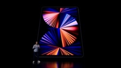 Apple's Raja Bose introduces the new iPad Pro, in this still image from the keynote video of a special event at Apple Park in Cupertino, California, U.S. released April 20, 2021. Apple Inc./Handout via REUTERS.