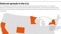 UPDATE data as of dec 3 The United States has identified three COVID cases caused by the Omicron variant in California, Colorado and Minnesota.