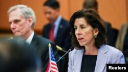 FILE - U.S. Secretary of Commerce Gina Raimondo is shown in Bangkok, Thailand, March 14, 2024.