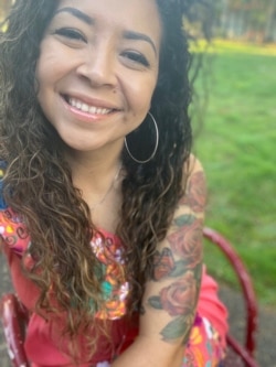 DACA recipient Nancy Flores-Sanchez is seen in a handout photo in Portland, Oregon, released June 18, 2020, the day the U.S. Supreme Court blocked a bid to end a program that protects from deportation hundreds of thousands of immigrants.