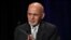 FILE - Afghanistan's President Ashraf Ghani speaks at a panel discussion at Asia Society in Manhattan, New York, Sept. 20, 2017.
