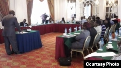 Hakijamii and other Kenyan partners in favor of the Optional Protocol meet in Nairobi in September, 2012. (Photo: NGO Coalition for the OP-ICESCR)