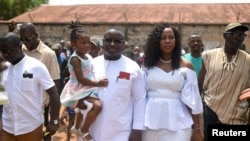 Julius Maada Bio, alors candidat à la présidentielle, en campagne à Freetown, Sierra Leone, le 31 mars 2018. REUTERS/Olivia Acland