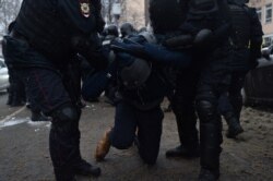 Rally in support of Alexei Navalny in Moscow, Jan. 31, 2021.