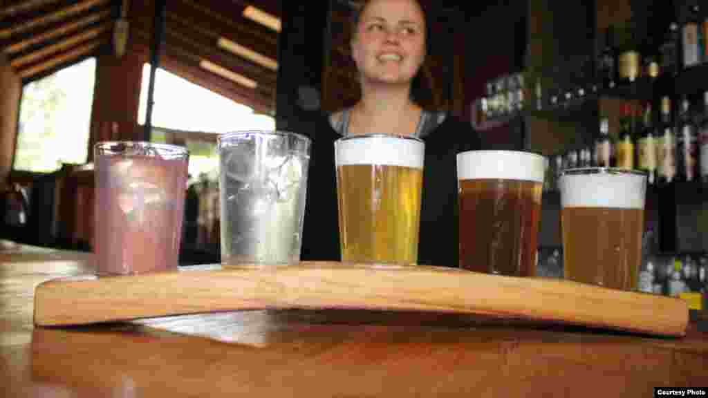 &ldquo;South Africans have such a specific taste bud range,&quot; says Nuschka Botha of Black Hose Brewery, displaying tasters of her brews. &quot;We don&rsquo;t want to go way out and try something crazy.&rdquo;&nbsp;(Photo Credit: Darren Taylor)