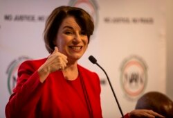 Amy Klobuchar di Atlanta, 21 November 2019. (Foto: dok).