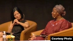 MasterCard Foundation President and CEO Reeta Roy and World YWCA General Secretary Nyaradzayi Gumbonzvanda are among foundation leads at Women Deliver conference in Kuala Lumpur. (Credit: Women Deliver)