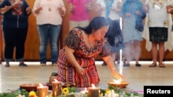 A woman performs a ritual celebration before a meeting in Lima of delegations of indigenous women from over 20 countries of North, Central and South America, March 3, 2015, ahead of the yearly session of the U.N. Commission on the Status of Women in New York. A number of advocates hoping to participate in the 2017 U.N. meetings have reportedly been denied visas. 