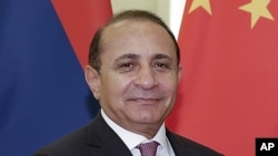 FILE - A former parliamentary speaker and an economist by training, Hovik Abrahamyan was appointed Armenia's prime minister two years ago. In 2015, Armenia's economy started to deteriorate.