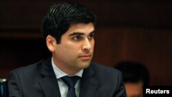 Ecuador's new vice president Otto Sonnenholzner looks on after his swearing-in ceremony at the Congress in Quito, Ecuador, Dec. 11, 2018.