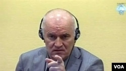 Ratko Mladic tampil dalam persidangan pertamanya di hadapan Mahkamah Kejahatan Perang di Den Haag (3/6).