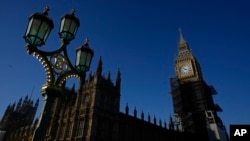 FILE - Britain's Parliament buildings in Westminster in London, are seen in this file photo taken on Jan. 13, 2022. 