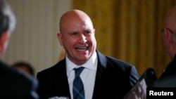 National Security Adviser H.R. McMaster attends a ceremony in the East Room of the White House in Washington, Oct. 23, 2017.