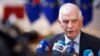 Kepala Kebijakan Luar Negeri Uni Eropa Josep Borrell memberi keterangan kepada media menjelang pertemuan Dewan Urusan Luar Negeri (FAC) di markas besar UE di Brussels, 18 Maret 2024.