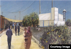 Sama El Saket re-imagines refugee camps to include neighborhoods with communal green spaces and housing around courtyards. (Sama El Saket)