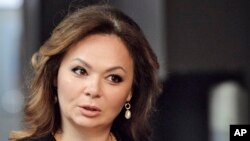 FILE - In this photo taken on Nov. 8, 2016, Kremlin-linked lawyer Natalia Veselnitskaya speaks to a journalist in Moscow.
