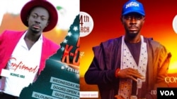 Ibrahim Ilyia, known as IBI, uses vibrant urban and African-inspired fashions to add to his hop-hop persona. (C. Oduah/VOA)