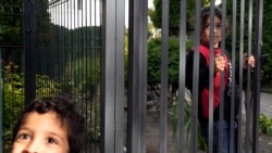 Children play at a refugee center in Bialystok, Poland, Sept. 29, 2021.