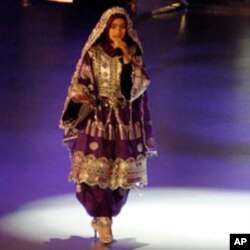A young Afghan woman takes part in the Turkish Language Olympics, part of Turkey's outreach to the rest of the world in Istanbul, 09 Jun 2010