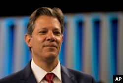 Fernando Haddad, candidato presidencial del Partido de los Trabajadores, de Brasil.
