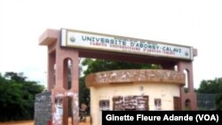 Université d'Abomey Calavi, à Cotonou, 11 août 2016. VOA/ Ginette Fleure Adande