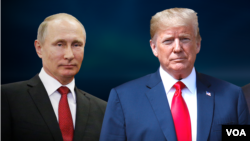 از راست به چپ: دونالد ترمپ، رییس جمهور ایالات متحده و ولادیمیر پوتین، رییس جمهور روسیه