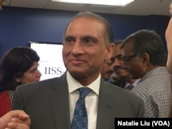 Aizaz Ahmad Chaudhry, Pakistan’s ambassador to the United States, speaks at an event in Washington, July 26, 2017.