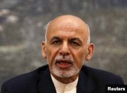 FILE - Afghan President Ashraf Ghani.