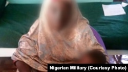 Amina Ali was rescued from Boko Haram on May 18, 2016. (Photo courtesy Nigerian military via @Peterclottey)