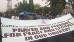 La marche de la conference des eveques du Nigeria, à Abuja, le 1er mars 2020. (VOA/Gilbert Tamba)