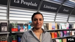 Quebecois publisher Mylene Bouchard believes French is embattled in North America. (L.Bryant / VOA)