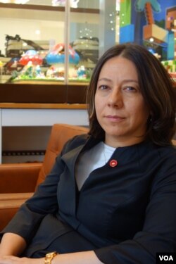 Turkey's chief of international relations, Ayse Sozen Usluer (D. Jones/VOA)