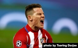 Kevin Gameiro d'Atletico à Madrid, 23 novembre 2016.