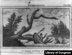 An illustration from 1810 account of the Lewis and Clarke expedition by Patrick Gass.