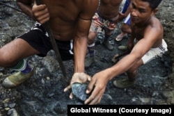 FILE - Jade mining in Myanmar.