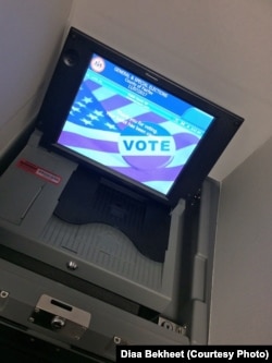 An electronic voting machine is seen at a polling station in Fairfax, Virginia, Nov. 7, 2017. (Photo: Diaa Bekheet)
