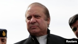 Pakistani Prime Minister Nawaz Sharif attends a ceremony to inaugurate the highway between Karachi and Hyderabad, Feb. 3, 2017.