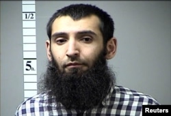 Sayfullo Saipov, the suspect in the New York City truck attack is seen in this handout photo released, Nov. 1, 2017, by St. Charles County Department of Corrections.