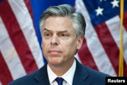 FILE - Republican presidential candidate and former Utah Governor Jon Huntsman.